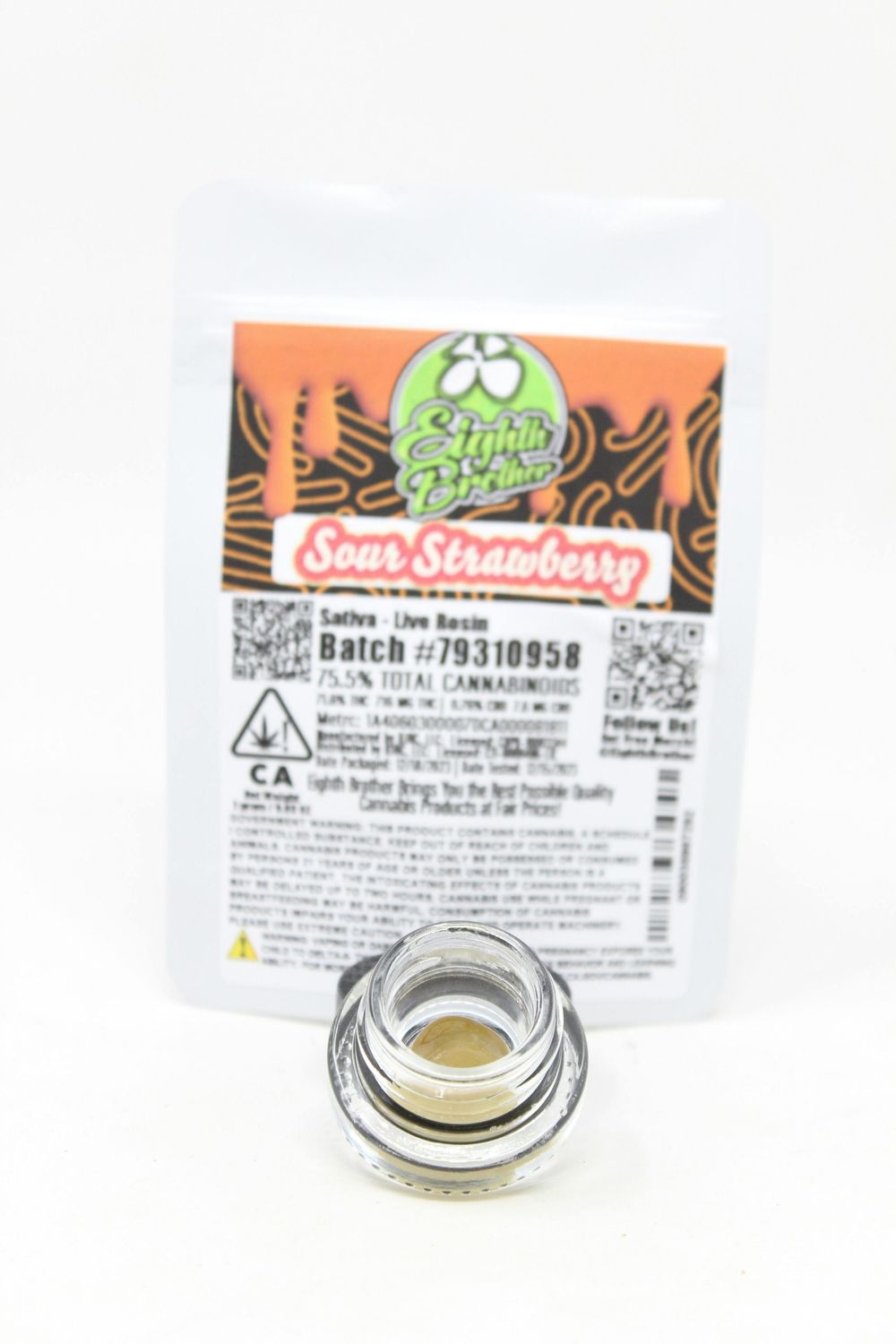 Sour Strawberry Live Rosin 1g | Eighth Brother (76.80% THC)