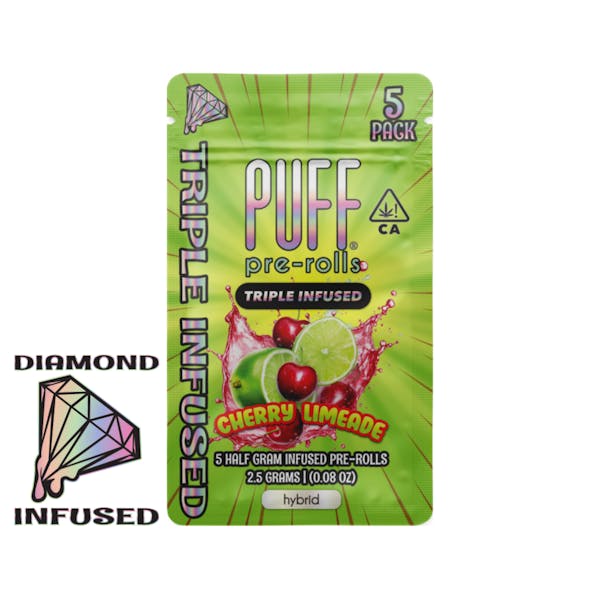 Cherry Limeade 2.5g Liquid Diamonds Infused Joints 5-pack | Puff