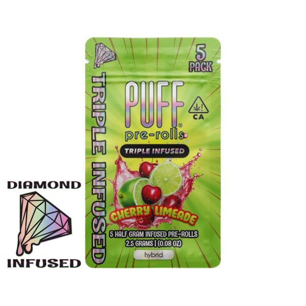 Cherry Limeade 2.5g Liquid Diamonds Infused Joints 5-pack | Puff