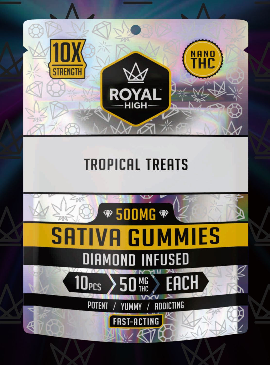 Diamond Infused Gummies 500mg THC | Royal Highness
