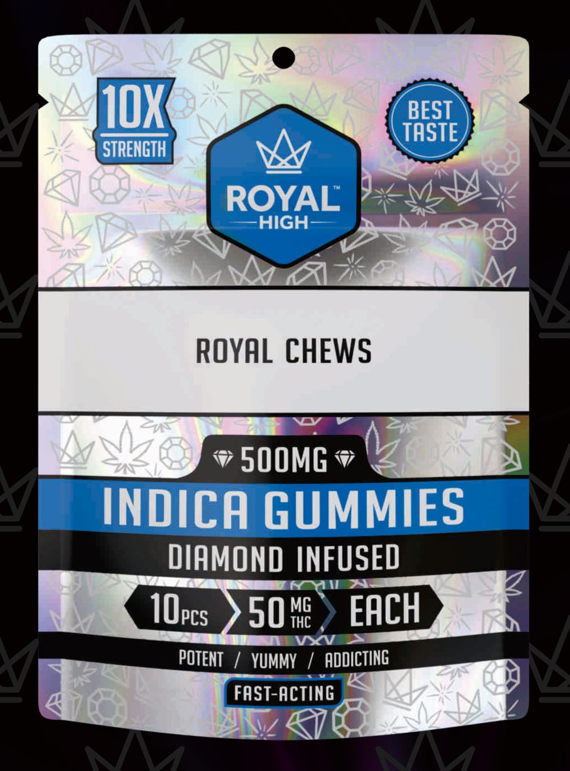 Royal Chews Diamond Infused Gummies 500mg THC | Royal Highness