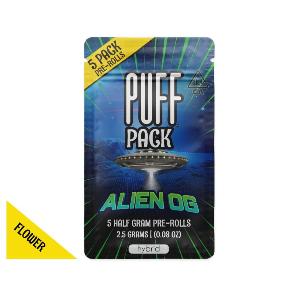 Alien OG 2.5g Liquid Diamonds Infused Joints 5-pack | Puff