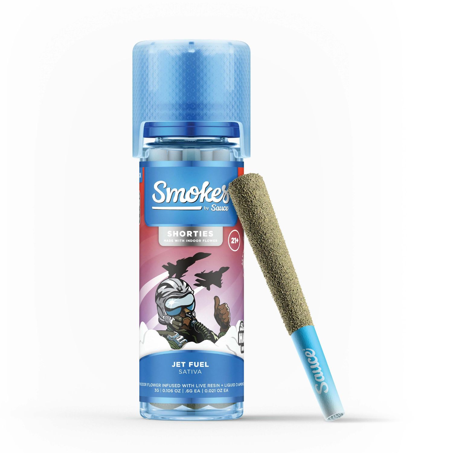 Jet Fuel - Live Resin Quad Infused 3g Prerolls | Smokes by Sauce