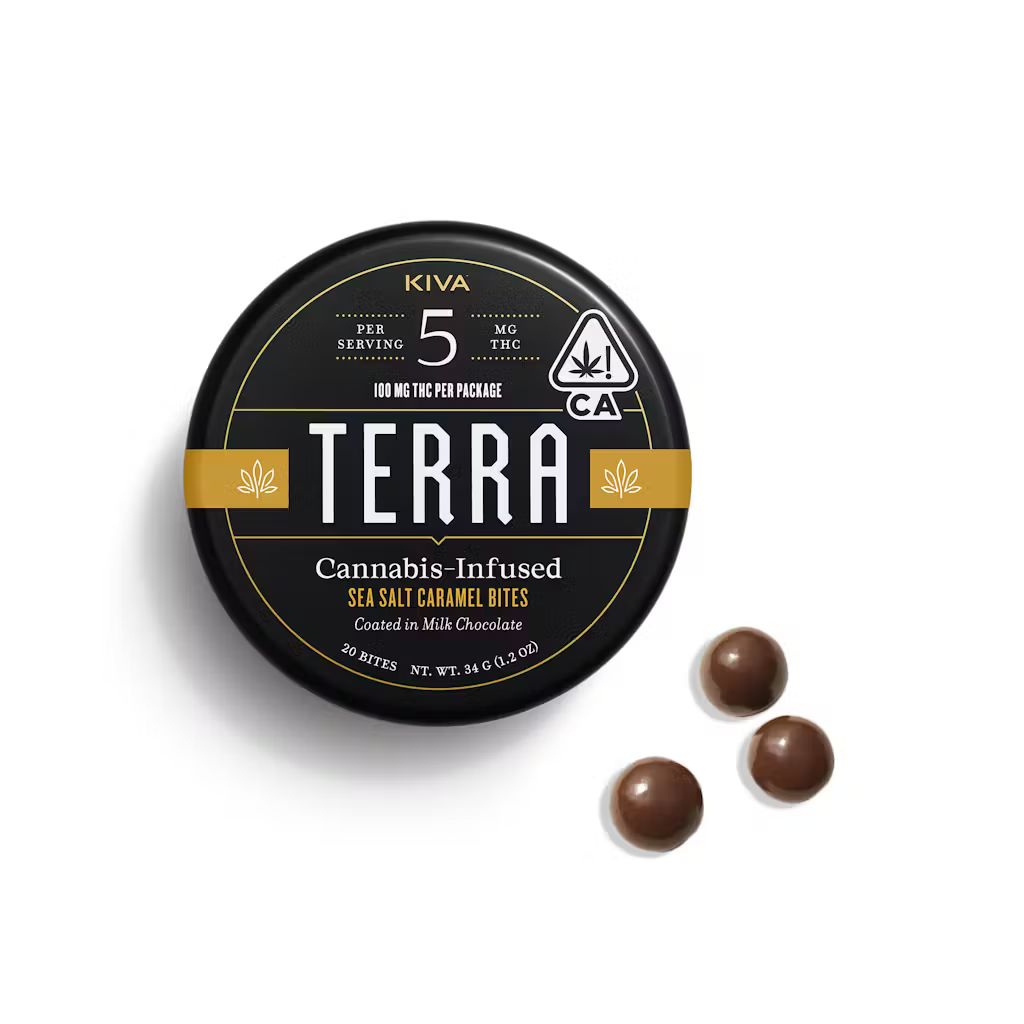 Sea Salt Caramel Bites 100mg THC | Terra/Kiva
