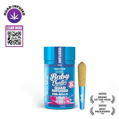 High Tide Quad Infused Rosin 5 x 0.5g Joints 2.5g (40.99% THC) | Jeeter