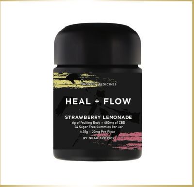 Heal + Flow Strawberry Lemonade Gummies (6g + 480mg CBD) | Neau Tropics