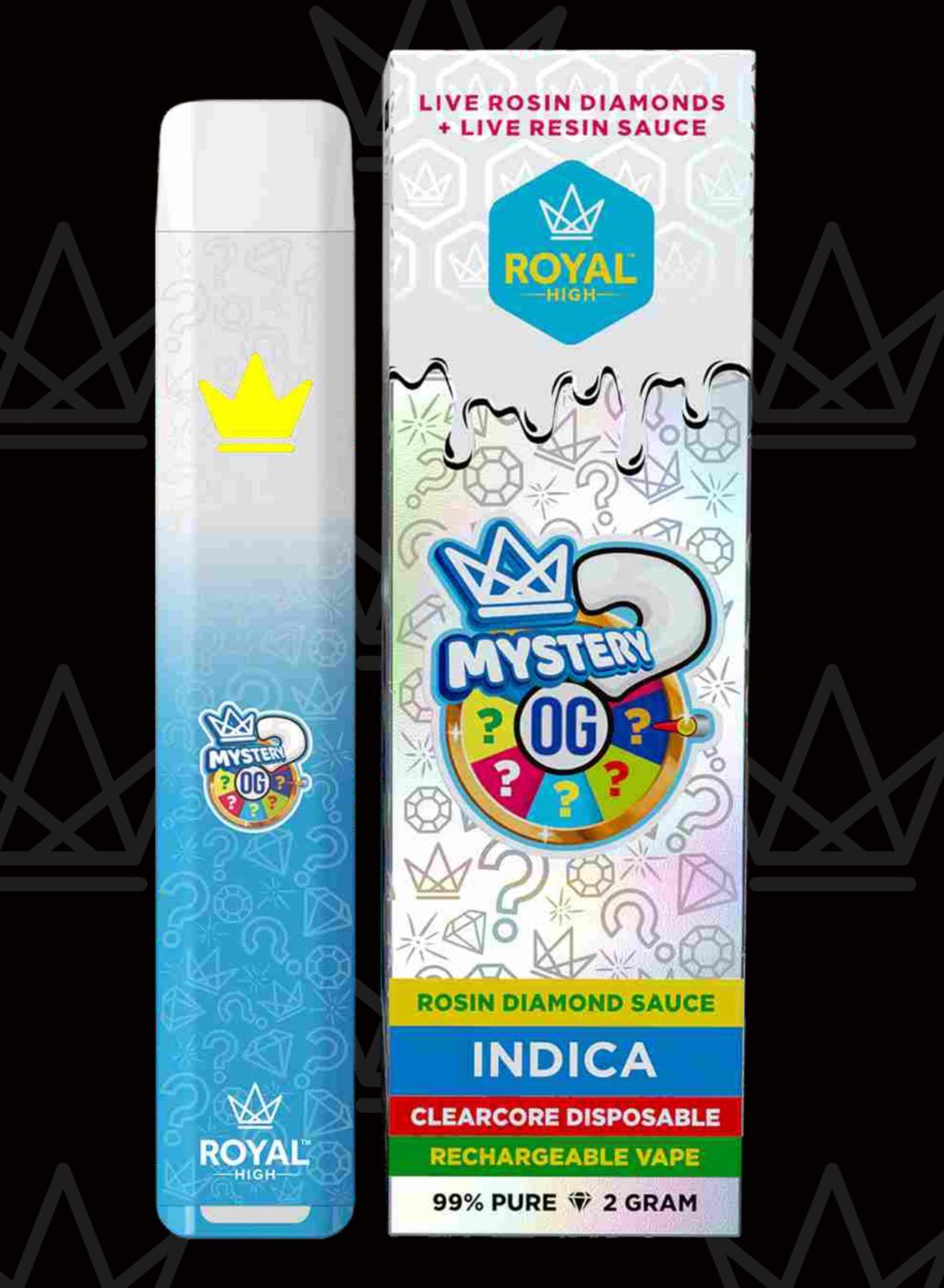 Mystery OG Live Rosin Diamonds + Live Resin Sauce 2G (Solventless) | Royal Highness (92.26% THC)