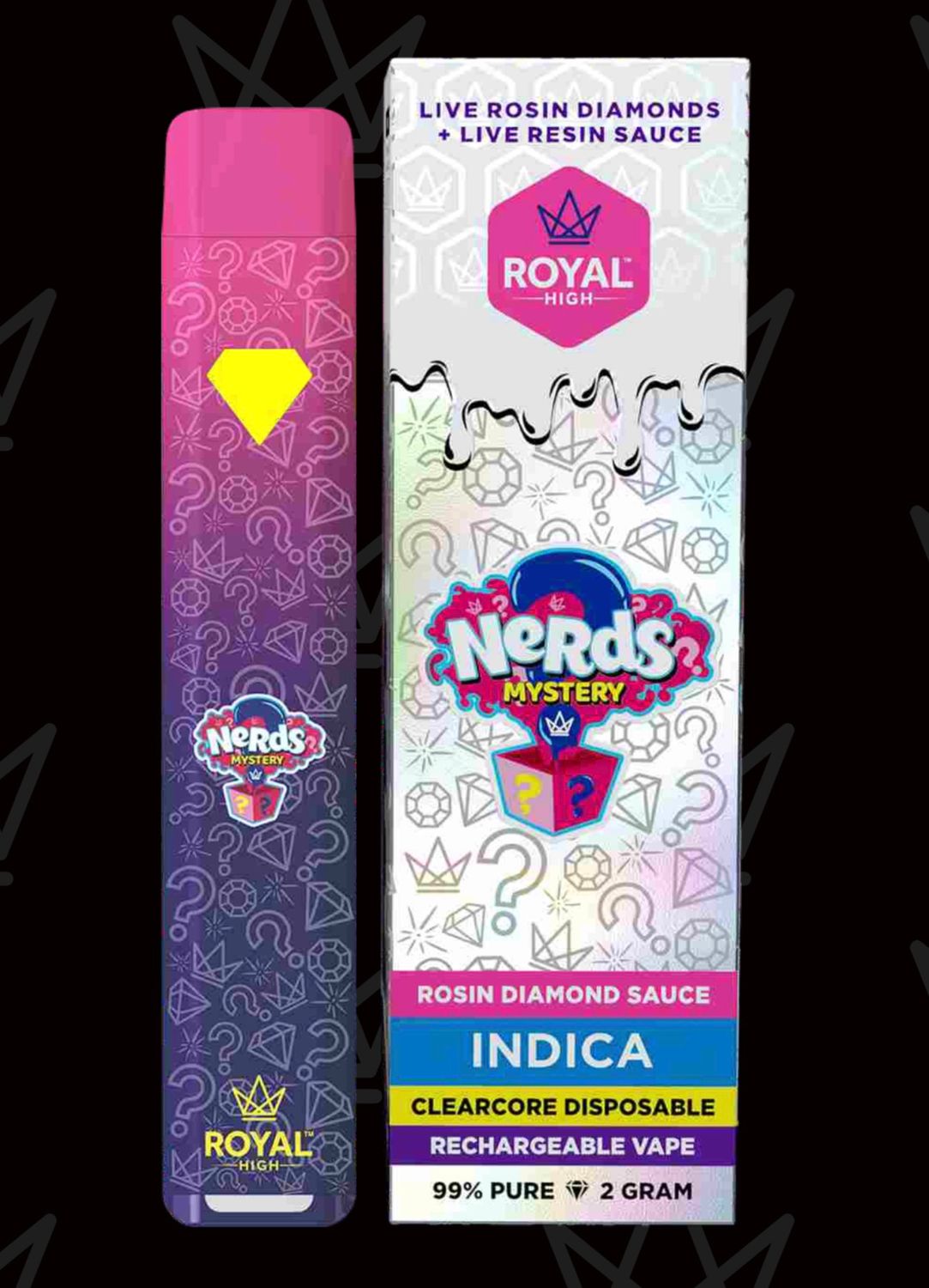 Nerds Mystery Live Rosin Diamonds + Live Resin Sauce 2G (Solventless) | Royal Highness (93.56% THC)