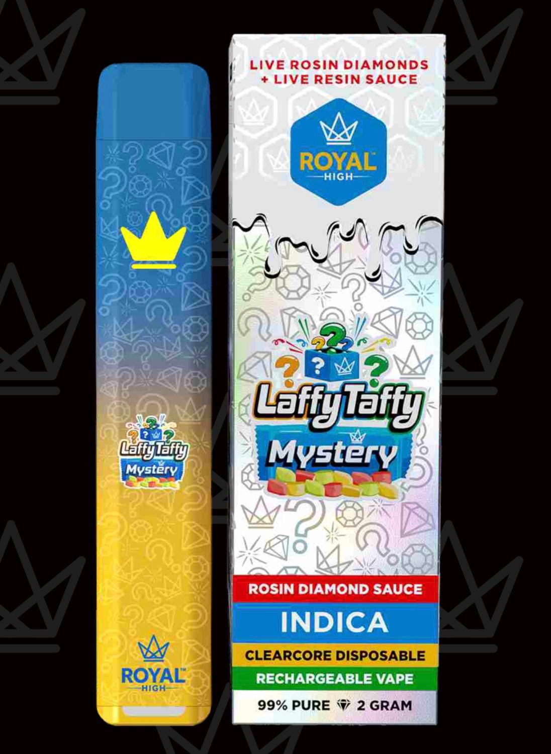 Laffy Taffy Mystery Live Rosin Diamonds + Live Resin Sauce 2G (Solventless) | Royal Highness (92.74% THC)