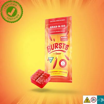 Strawberry Lemonade 800mg Live Resin Gummies | Bursts by Sauce