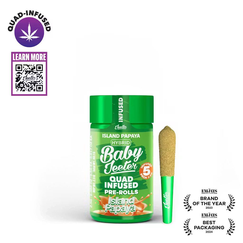 Island Papaya Quad Infused Rosin 5 x 0.5g Joints 2.5g | Jeeter