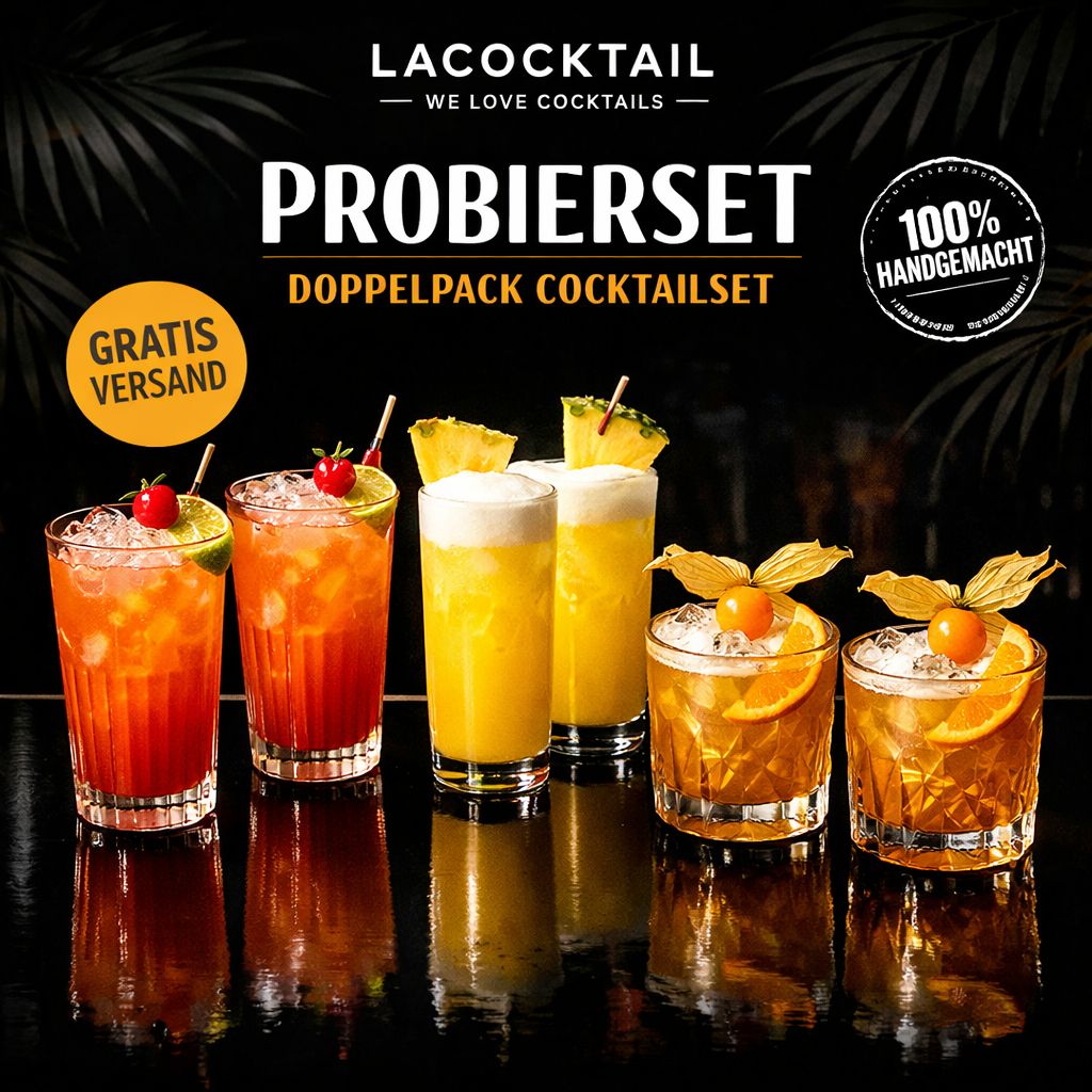 Cocktailset - Doppelpacker Probierset - 6 Cocktails