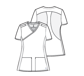 Casacca donna 6229 scollo a Y black
