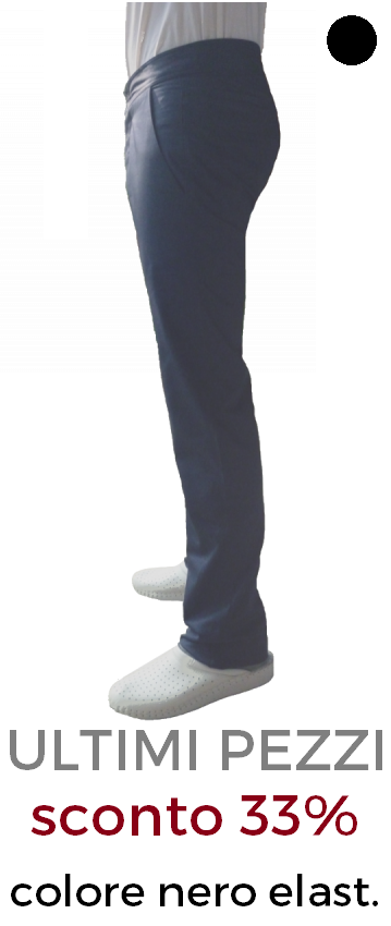 ELETTA Garuda pantalone unisex nero elasticizzato