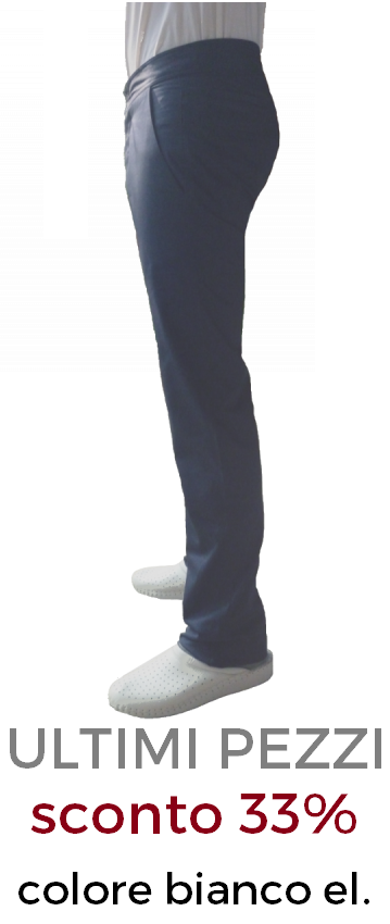ELETTA Garuda pantalone unisex bianco elasticizzato