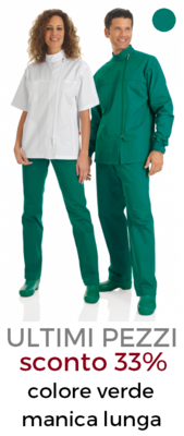 ELETTA Andreas casacca unisex zip verde chirurgico