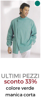 ELETTA Mark casacca uomo bottoni verde chirurgico