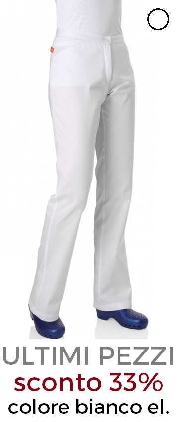 ELETTA Matis pantalone donna bianco elasticizzato