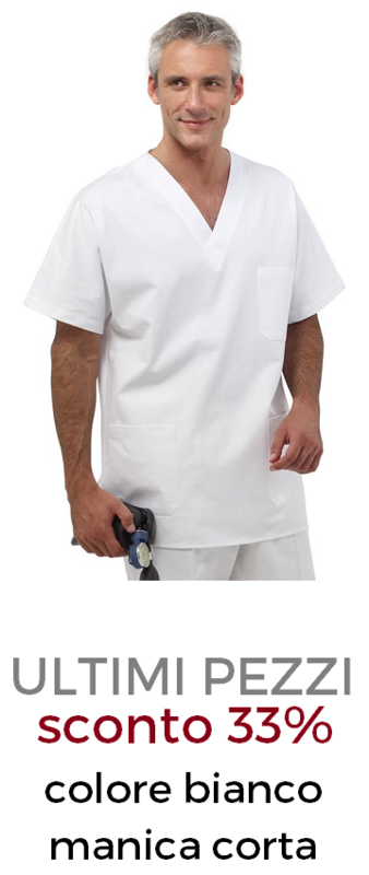 DR.BLUE Summer Casacca unisex scollo a V bianco