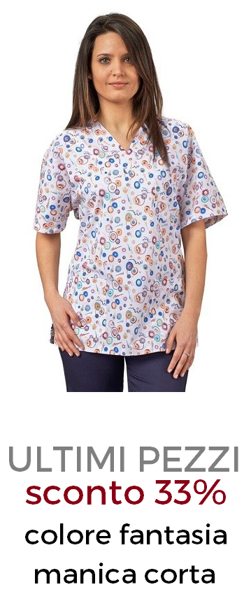 DR.BLUE Summer Casacca unisex scollo a V stampa pallini