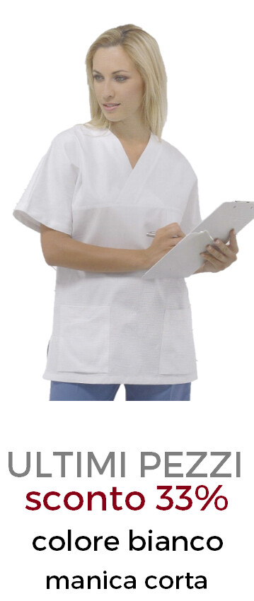 DR.BLUE Donoway Casacca unisex scollo a V bianco