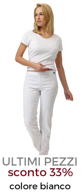 DR.BLUE Judy pantalone donna misto bianco