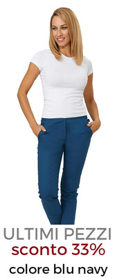DR.BLUE Tamara pantalone donna elasticizzato blu easyfit