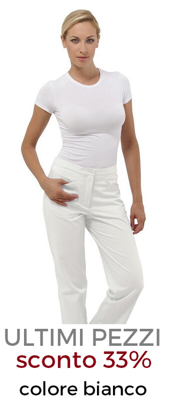 DR.BLUE Sky pantalone donna cotone bianco