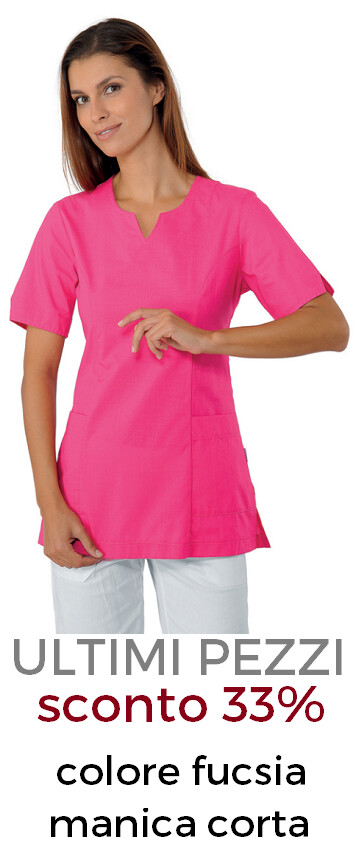 ISACCO Casacca donna Tiffany scollo a V fucsia