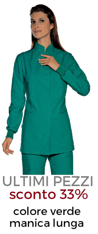 ISACCO Casacca donna Lione bottoni automatici verde