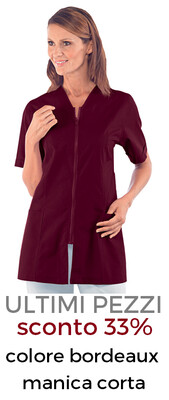 ISACCO Casacca donna Victoria zip bordeaux