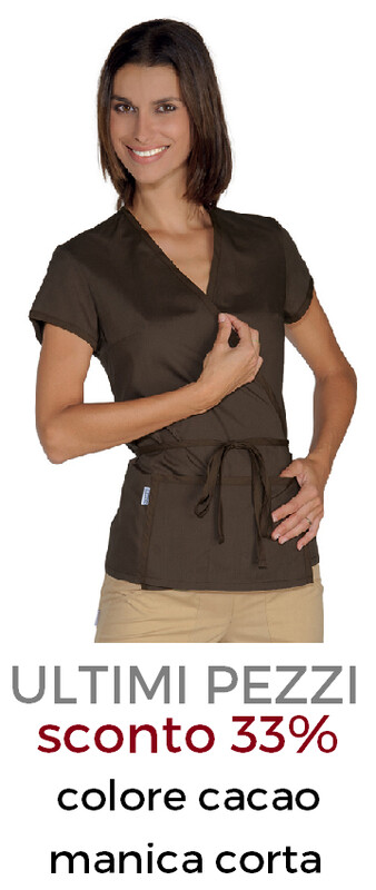ISACCO Tonga kimono donna laccetti cacao