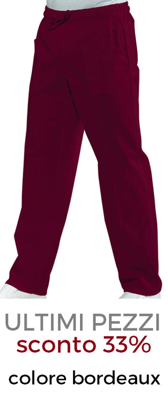 ISACCO Pantalone unisex con elastico bordeaux