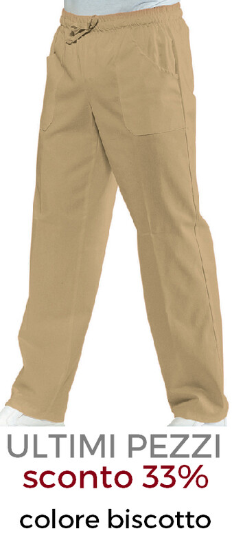 ISACCO Pantalone unisex con elastico biscotto