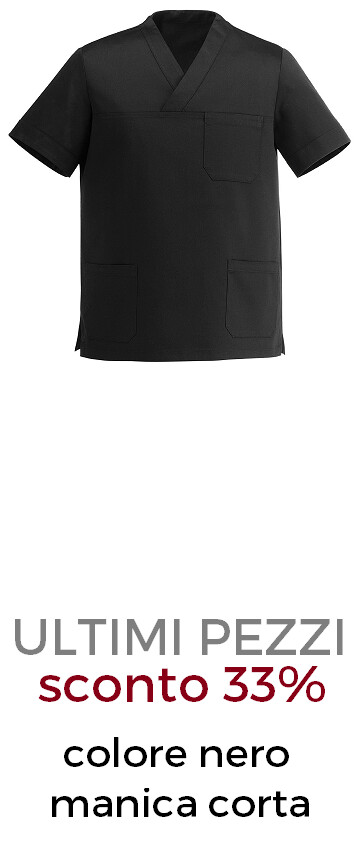 EGOCHEF Leonardo Casacca unisex scollo a V nero