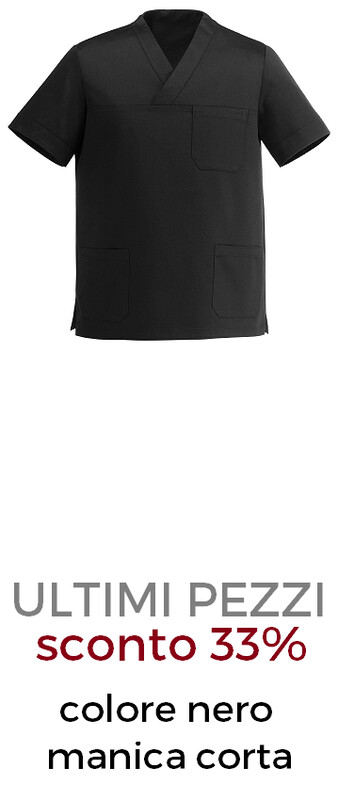 EGOCHEF Leonardo Casacca unisex scollo a V nero