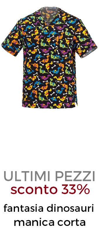 EGOCHEF Leonardo Casacca unisex scollo a V dinosauri