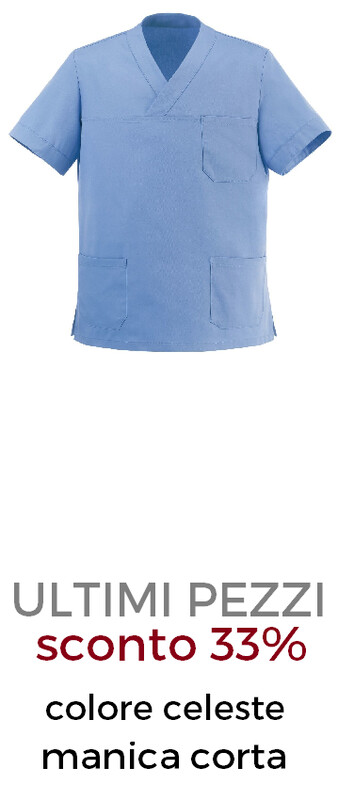 EGOCHEF Leonardo Casacca unisex scollo a V azzurro