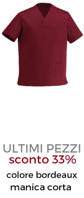 EGOCHEF Leonardo Casacca unisex scollo a V bordeaux