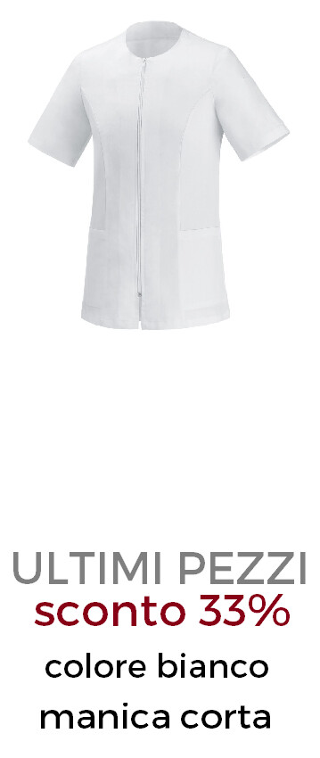 EGOCHEF Arianna Casacca donna zip bianco