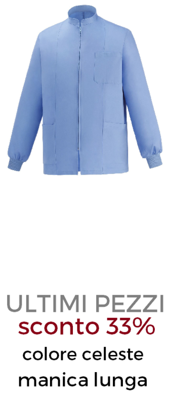 EGOCHEF Vasco Casacca unisex zip azzurro