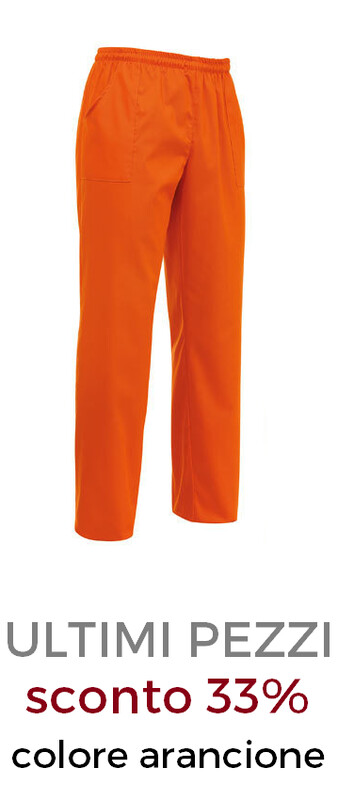EGOCHEF PantaTasca pantalone unisex arancione