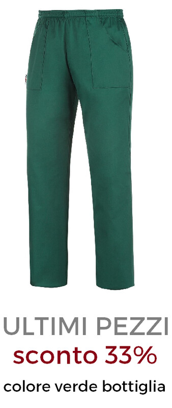 EGOCHEF PantaTasca pantalone unisex verde bottiglia