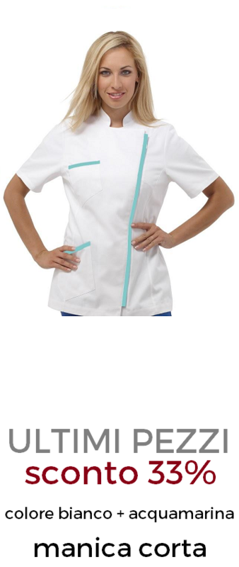 DR.BLUE Loys casacca donna zip bianco+verde