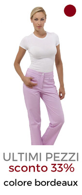 DR.BLUE Sky pantalone donna cotone bordeaux