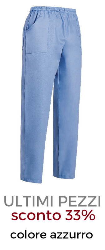 EGOCHEF PantaTasca pantalone unisex azzurro