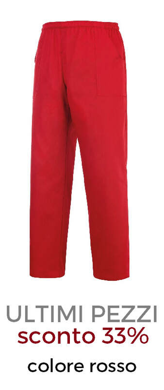 EGOCHEF PantaTasca pantalone unisex rosso