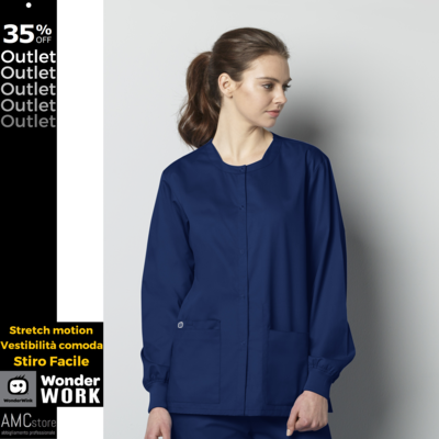 WORK 800 Casacca unisex bottoni automatici