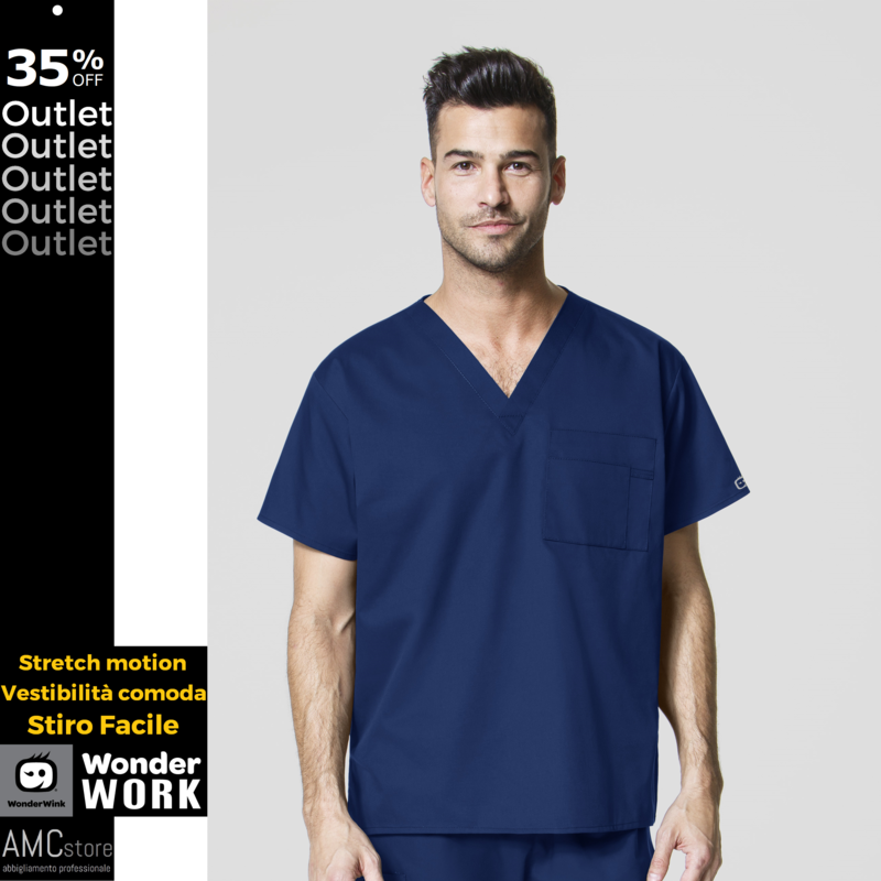 WORK 100 Casacca unisex scollo a V