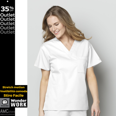 WORK 100 Casacca unisex scollo a V